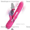 Vibrador con movimiento y estimulador de clitoris y varias velocidades USB